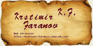 Krstimir Faranov vizit kartica